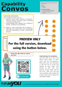 A preview image of a capability convos teaching resource for being a wildlife conservation officer. It says PREVIEW ONLY. For the full version, download using the button below.