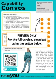 A preview image of capability convos teaching resource sheet for being an aerospace engineer. It says PREVIEW ONLY. For the full version, download using the button below.