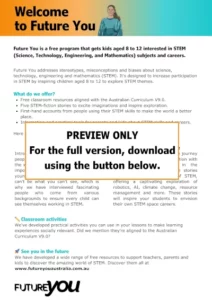 A preview image of a teaching pack resource on being an aerospace engineer. It says PREVIEW ONLY. For the full version, download using the button below.