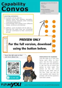 PREVIEW ONLY. For the full version, download using the button below. Bardie's capability convos sheet thumbnail