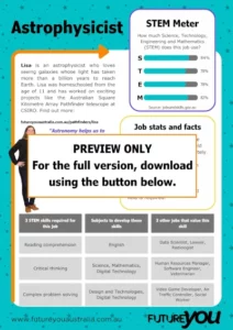 PREVIEW ONLY. For the full version, download using the button below. Thumbnail for Lisa's adults careers info sheet.