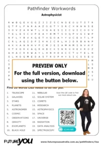 PREVIEW ONLY. For the full version, download using the button below. Thumbnail for Lisa's wordsearch sheet.