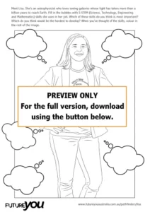 PREVIEW ONLY. For the full version, download using the button below. Thumbnail for Lisas's colouring in skills sheet.