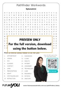 PREVIEW ONLY. For the full version, download using the button below. Daisy wordsearch thumbnail.
