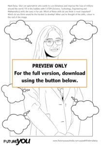 PREVIEW ONLY. For the full version, download using the button below. Daisy's colouring skills pack thumbnail.